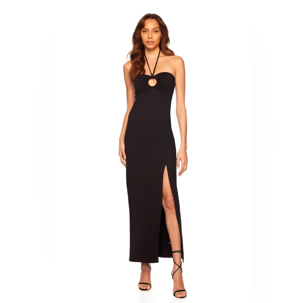 Susana Monaco NWT Ring Slit Dress in Black (A10)